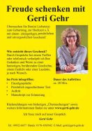 Persönliches Geschenk mit Gerti Gehr